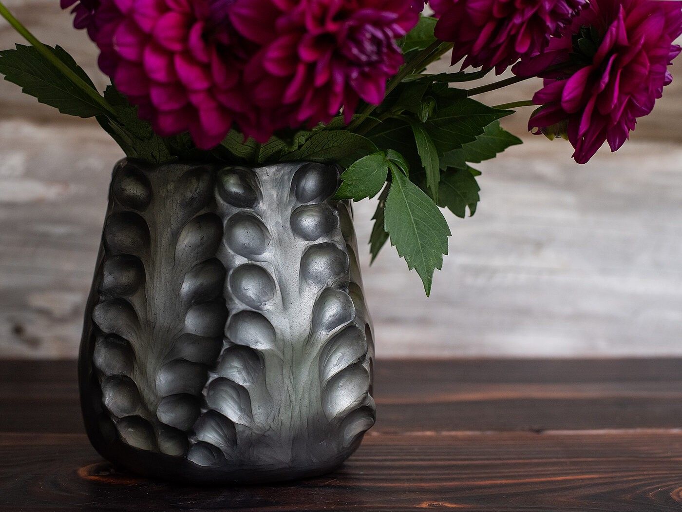 Vāze Clay & Wood Design, augstums 12 cm, keramika — attēls 2
