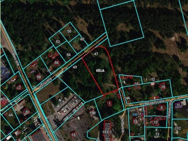 Zemes gabals 4673 m², Vižņu iela 47, Rīga — attēls 4
