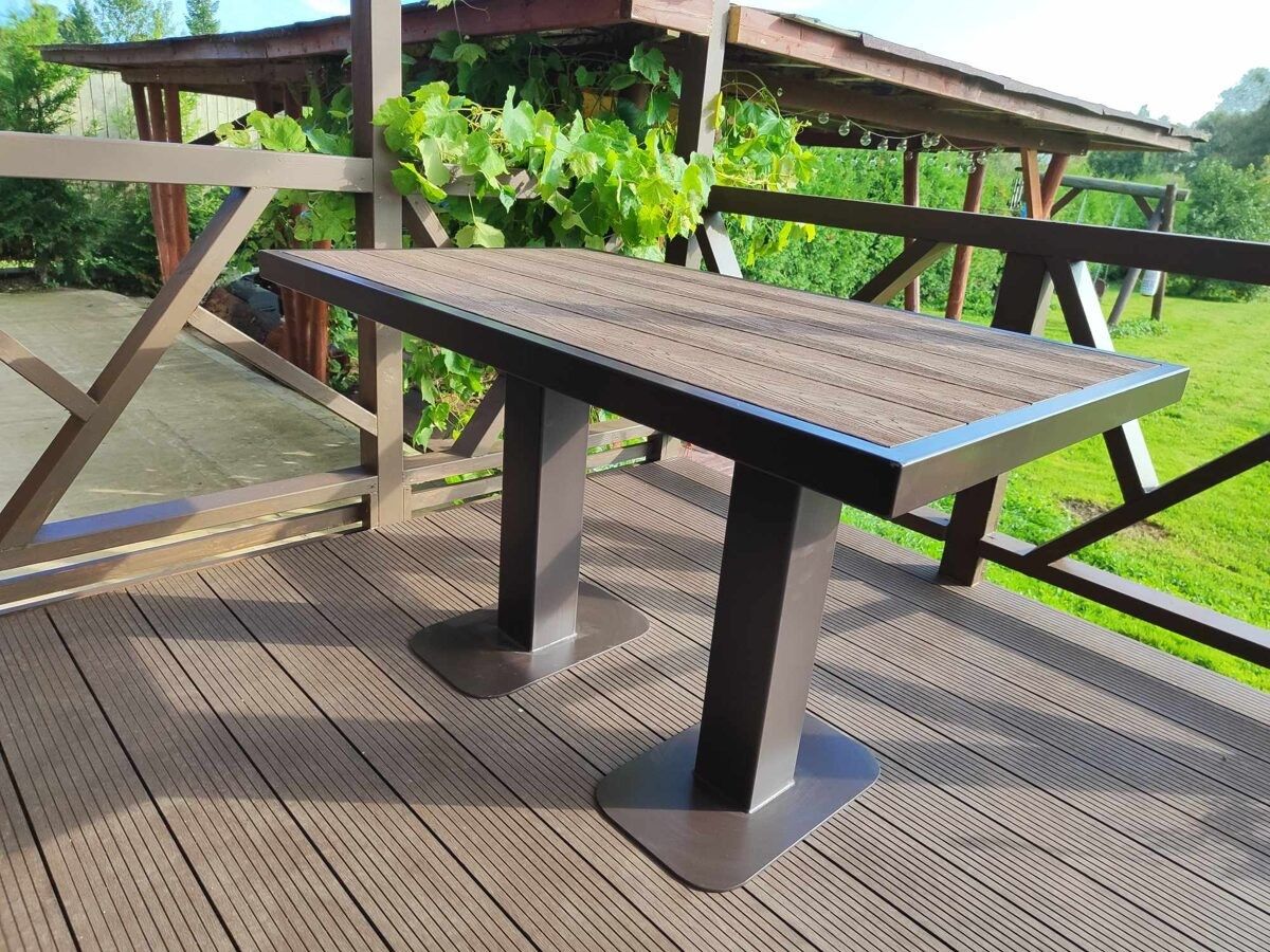 Dārza galds K-ART, platums 77 cm, garums 130 cm, metāls — attēls 2