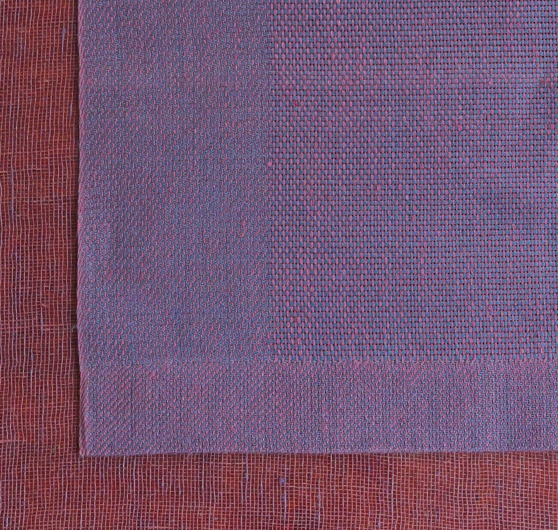 Galda paliktnis Studio Natural, lins, bordo, zilā krāsā — attēls 3