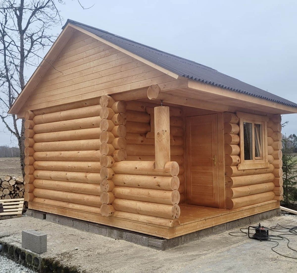 Guļbūves pirts, malkas krāsns, 18 m² — attēls 2