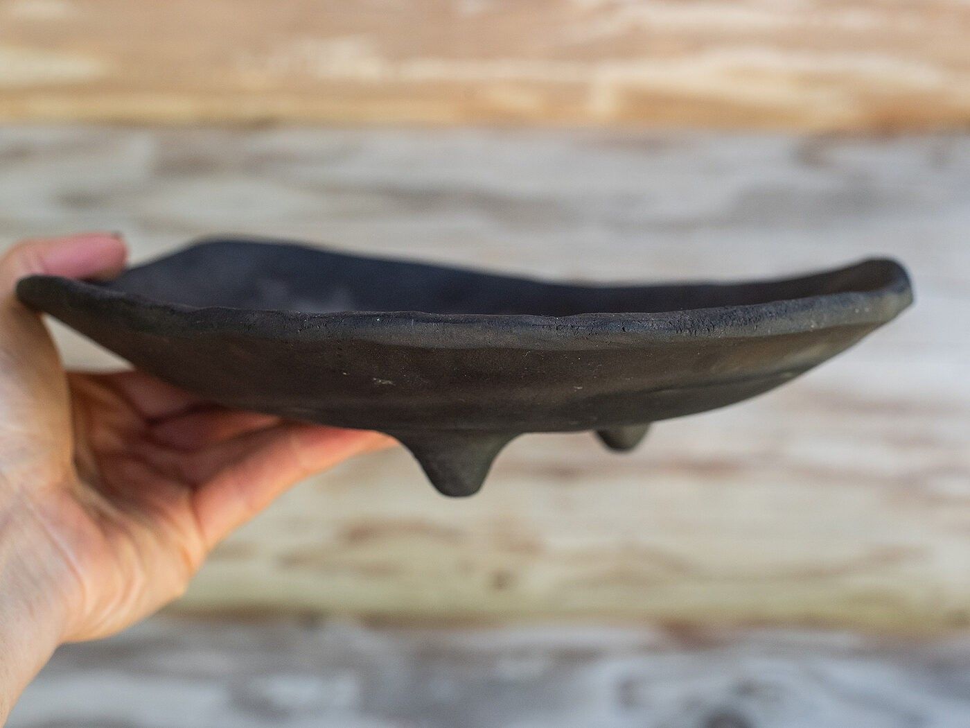 Augļu trauks Clay & Wood Design, 23 cm, keramika — attēls 3