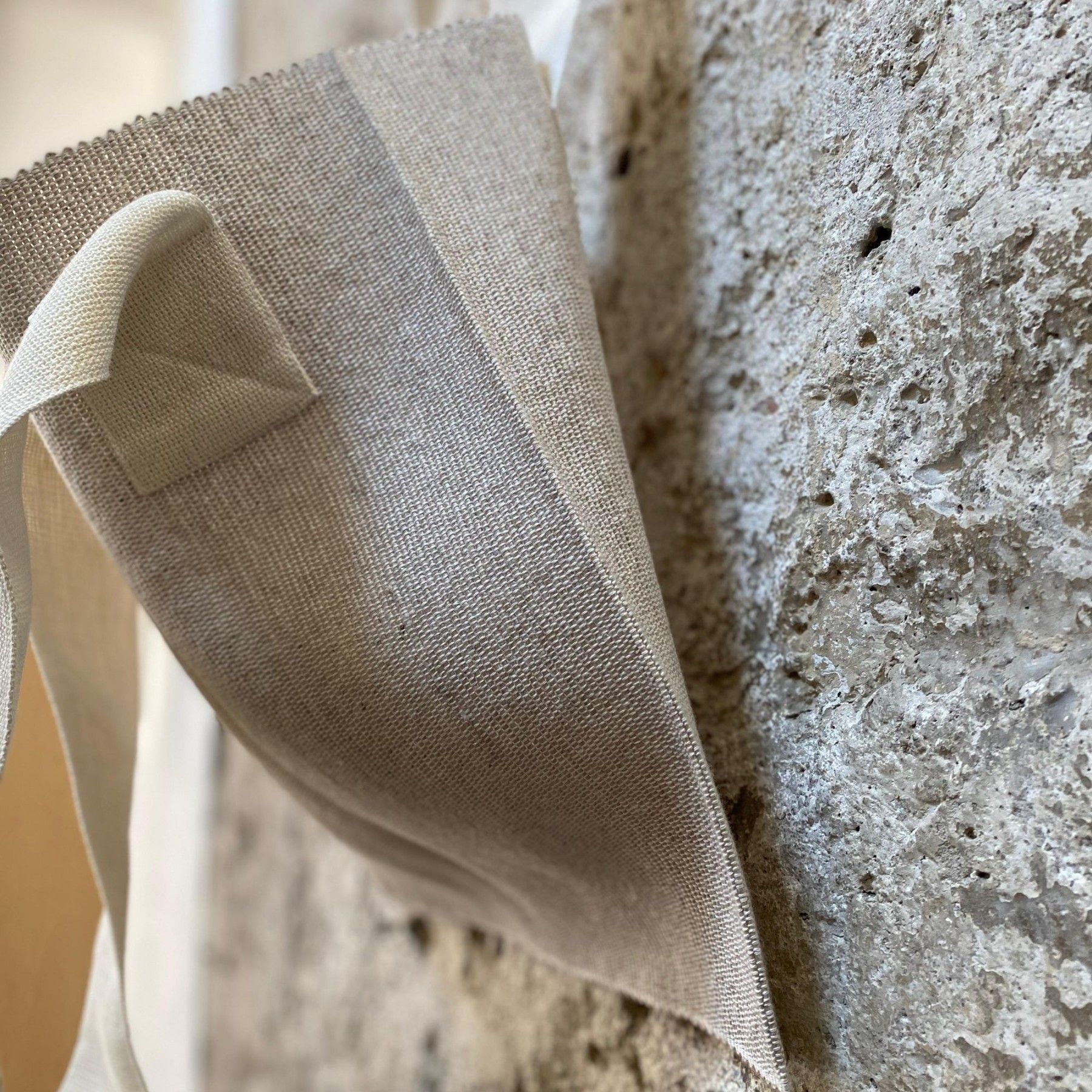 Iepirkumu soma Studio Natural, tekstils, bēšā krāsā — attēls 3