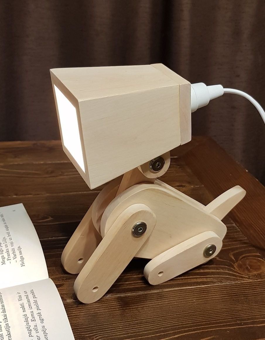 Galda lampa NV kokdarbi, bēšā krāsā