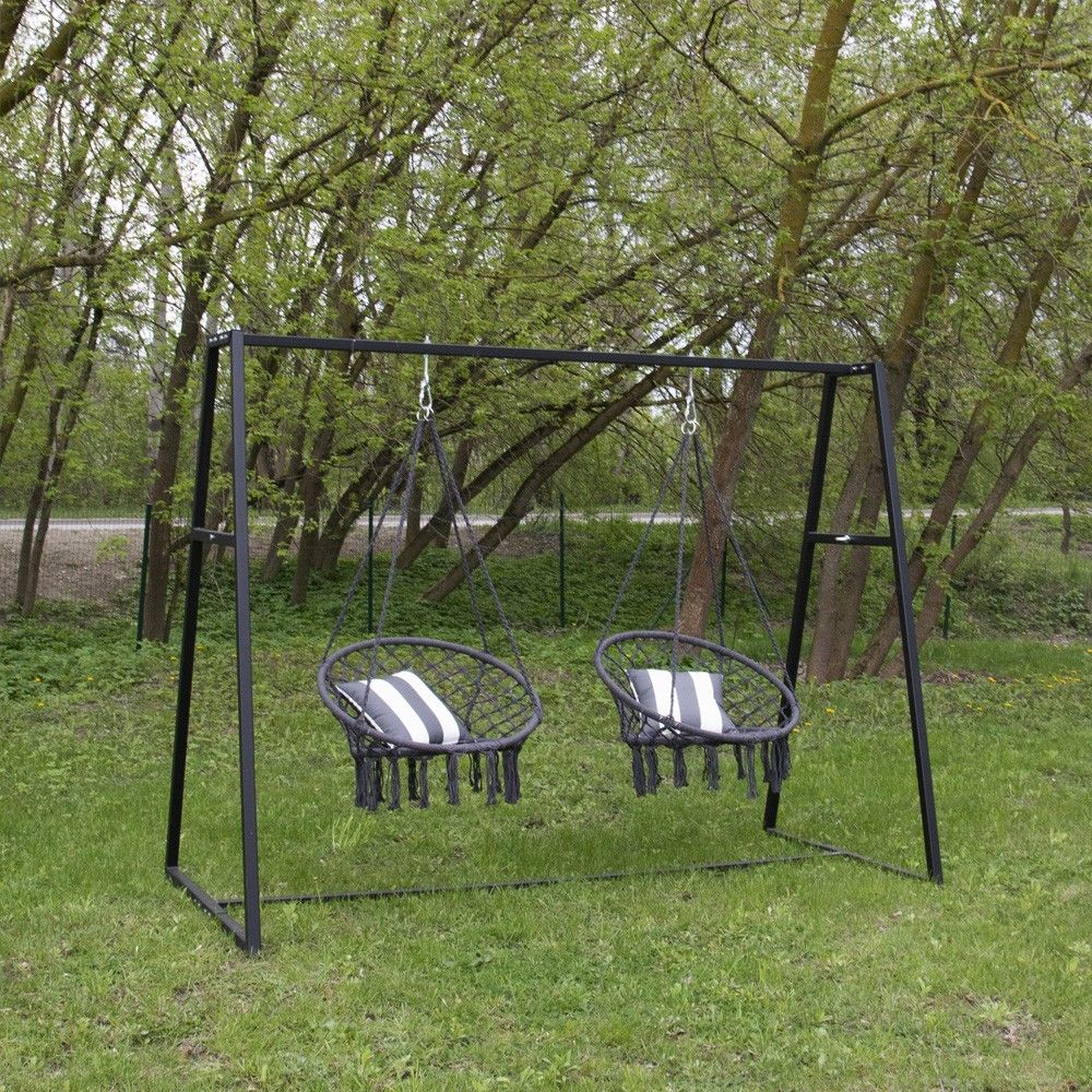 Šūpuļkrēsls DM GRILL, 2 vietas, platums 260 cm, metāls — attēls 2