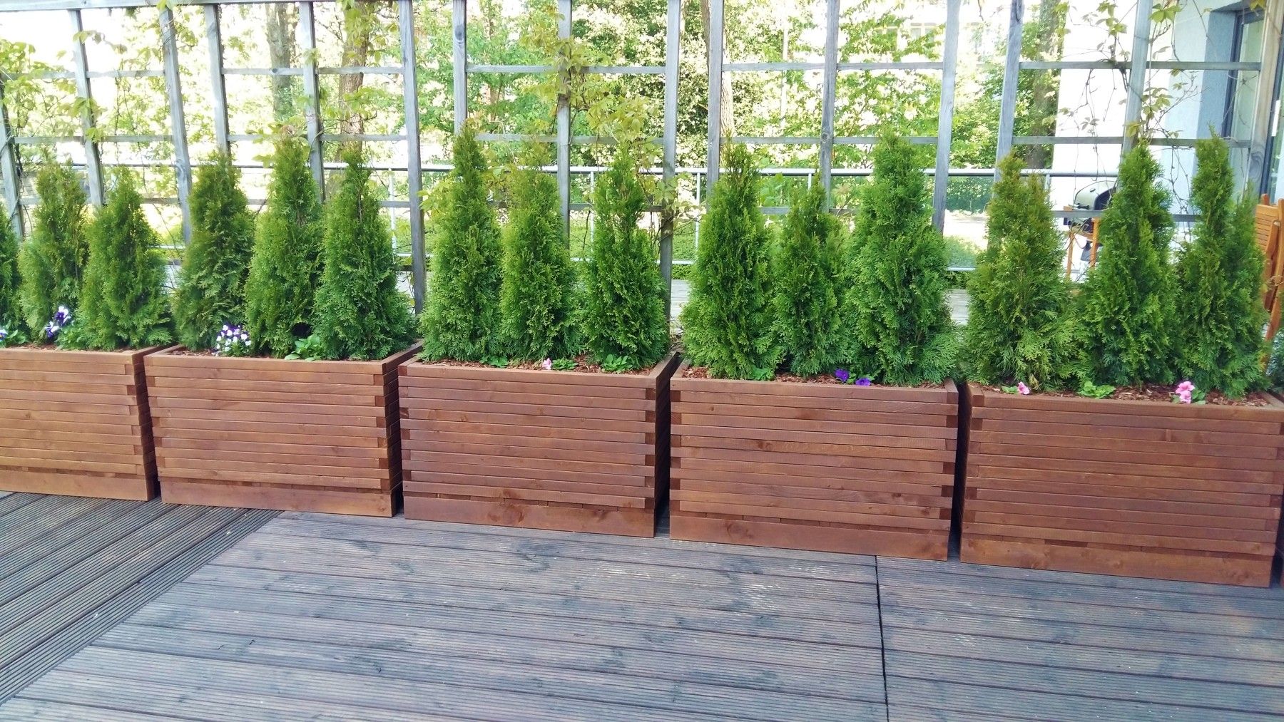 Puķu pods DKAwood, puķu kaste, platums 50 cm, garums 100 cm — attēls 2
