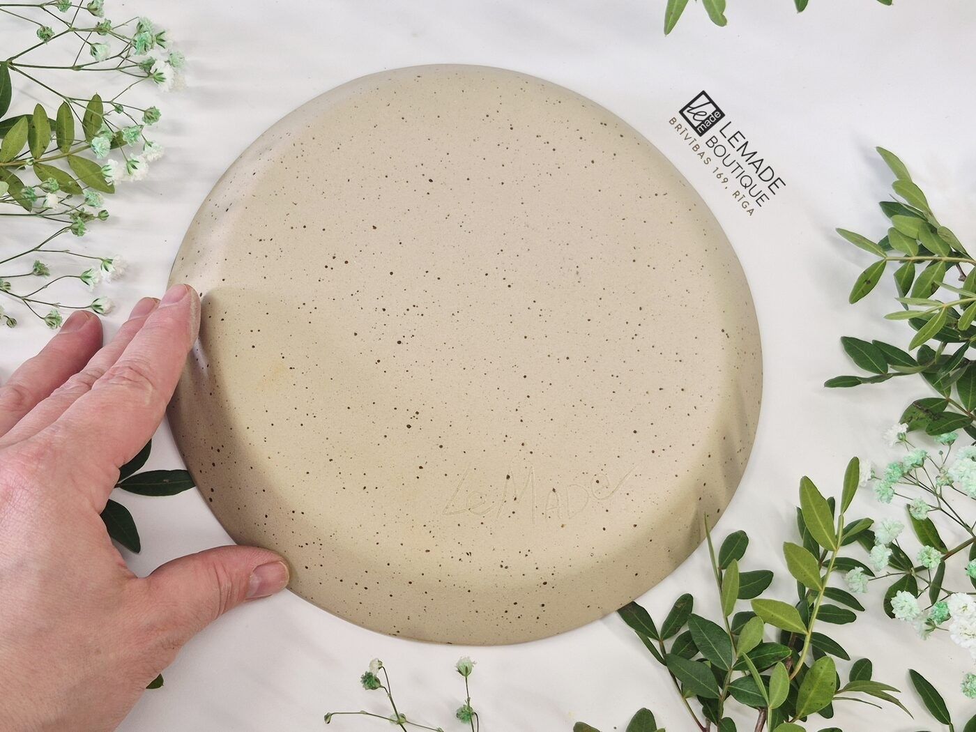 Šķīvji LeMade, dziļais, 22 cm, akmensmasa, melnā krāsā — attēls 3