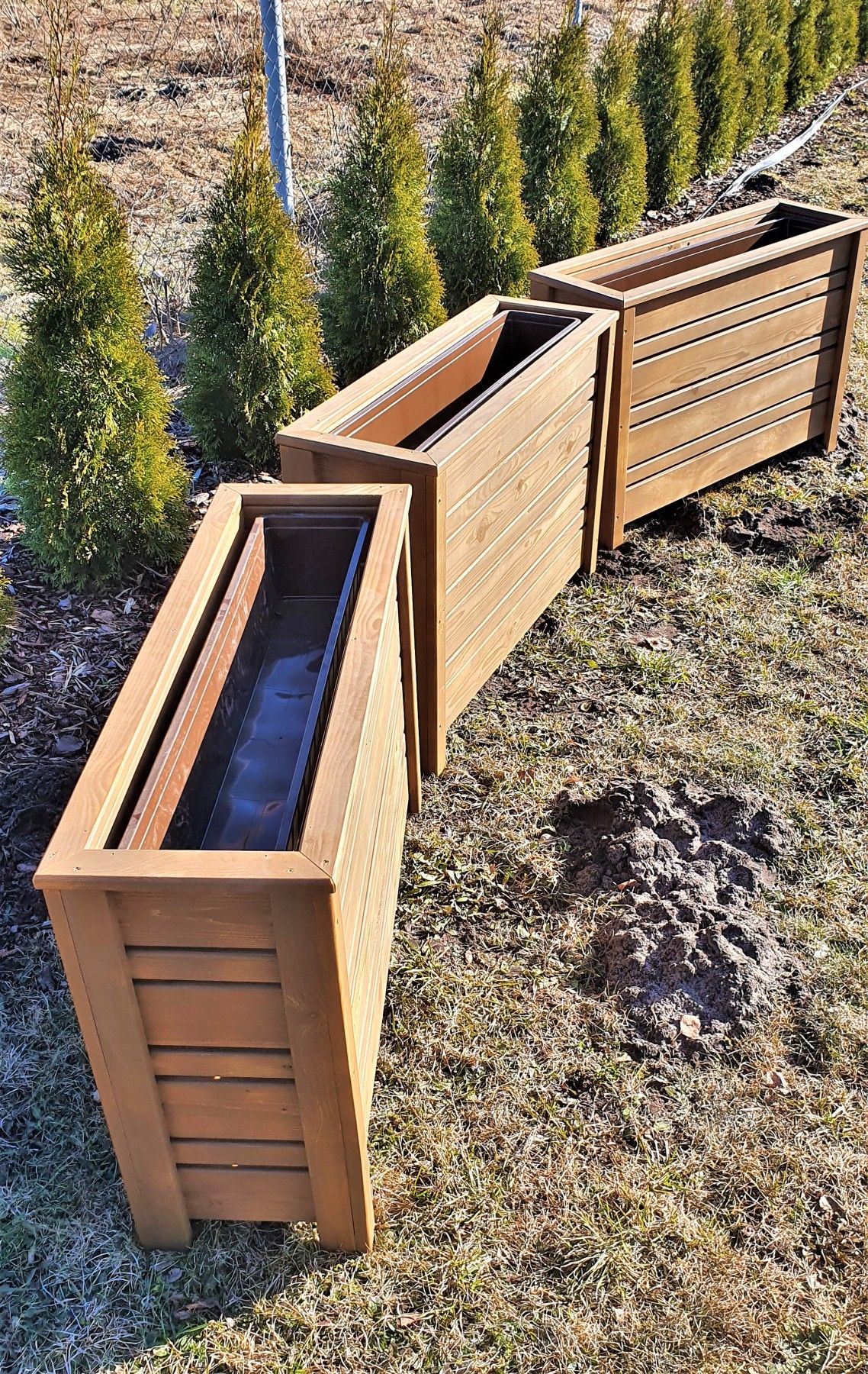 Puķu pods DKAwood, puķu kaste, platums 30 cm, garums 90 cm — attēls 3