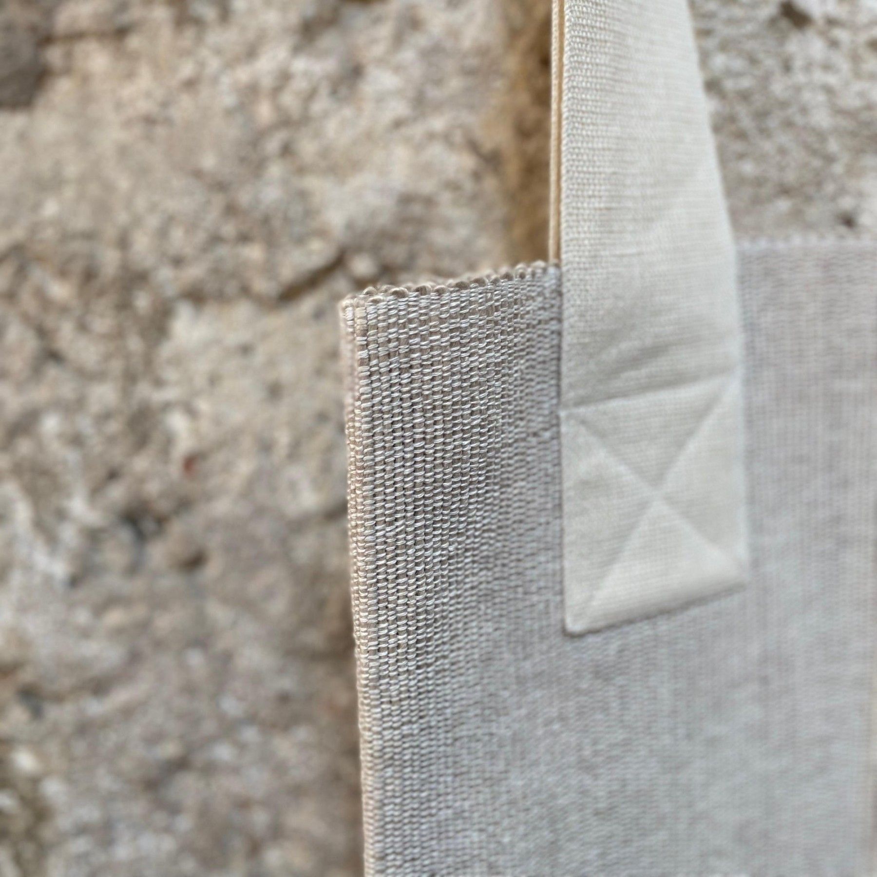 Iepirkumu soma Studio Natural, tekstils, bēšā krāsā — attēls 4