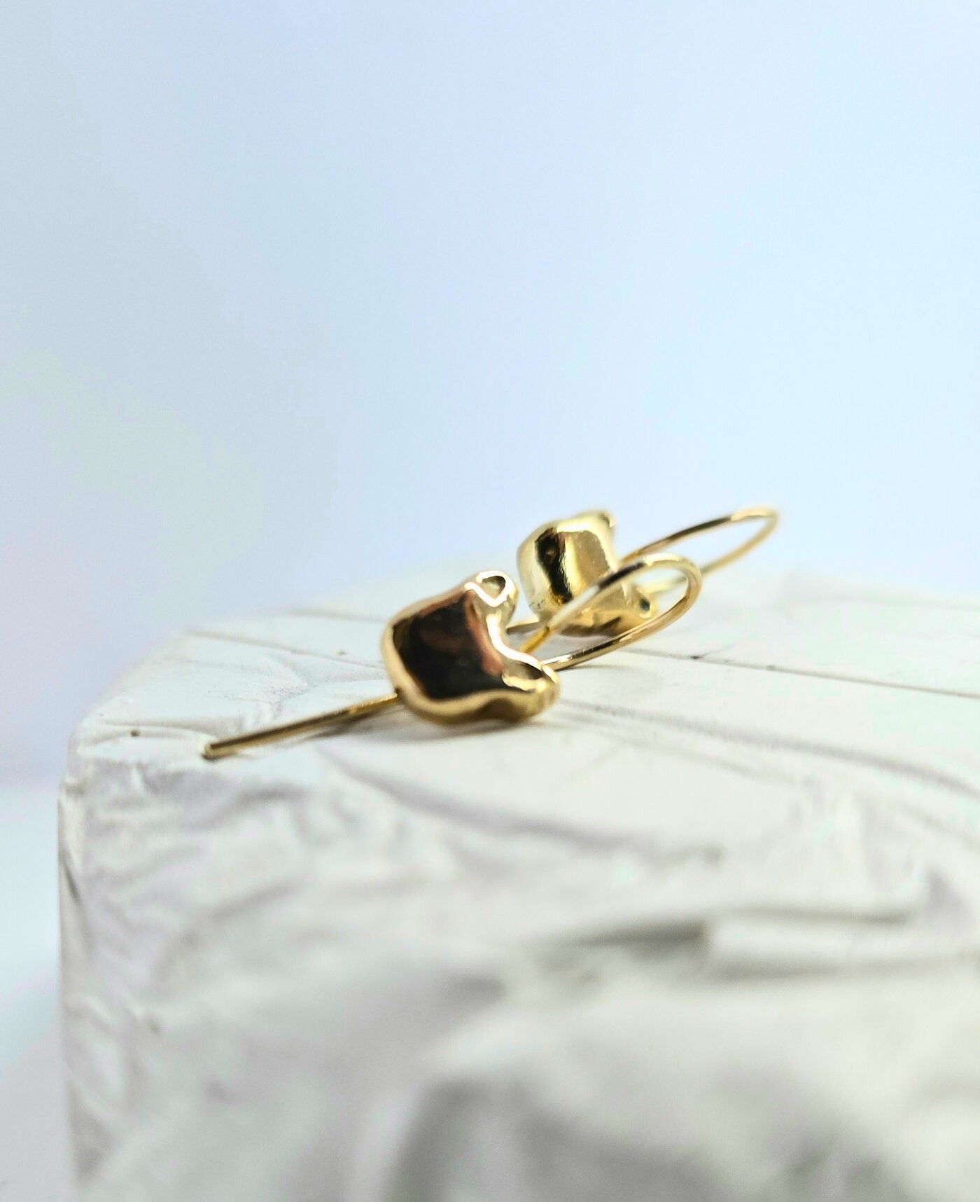 Auskari Asmane Jewellery, sudrabs 925, zelta krāsā — attēls 2