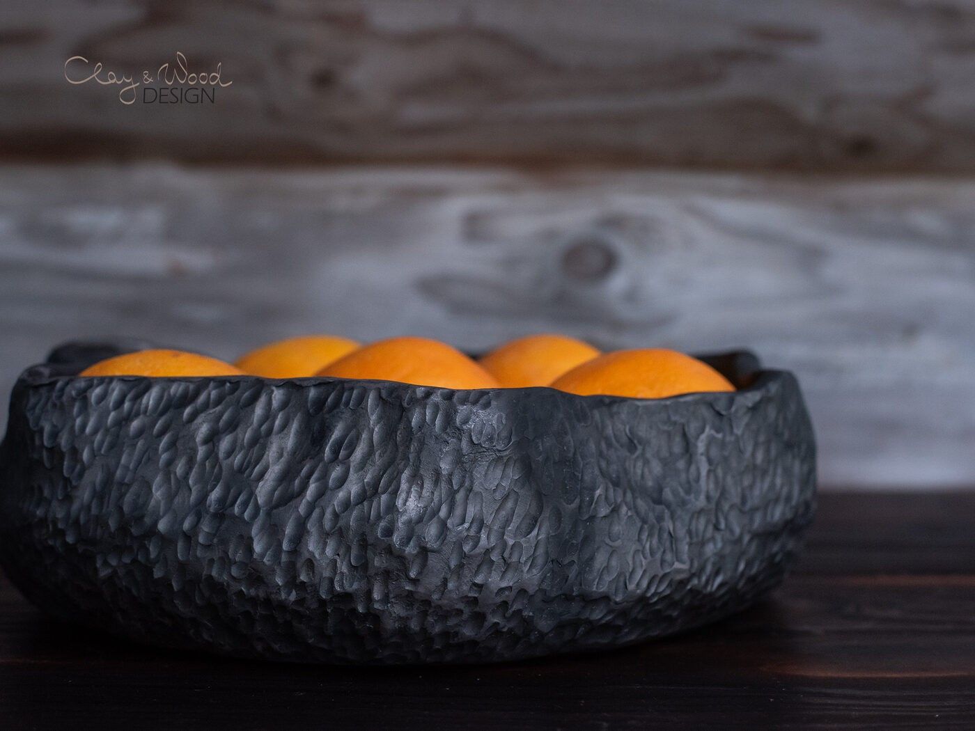 Servēšanas bļoda Clay & Wood Design, 23 cm, keramika — attēls 3