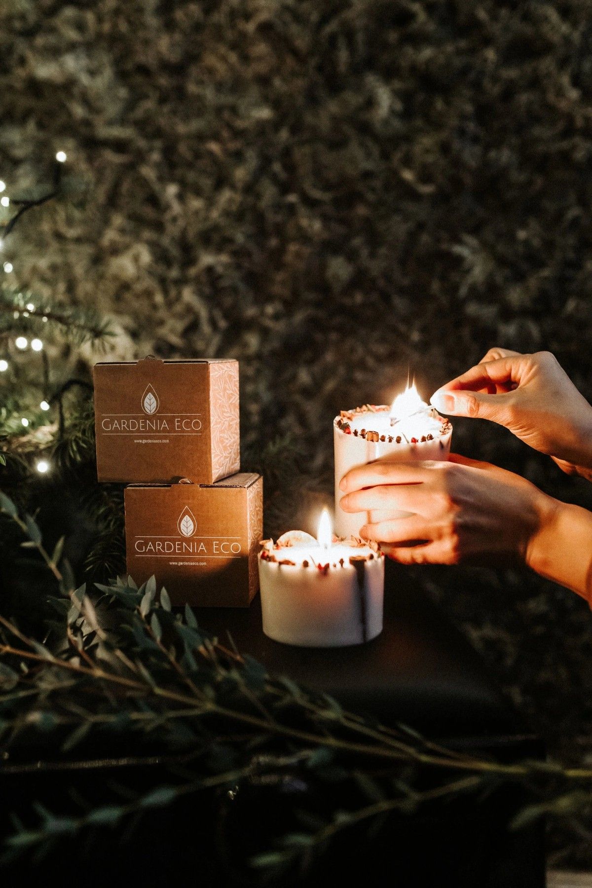 Svece Gardenia Eco, cilindra (stieņa), 40 h, rapšu vasks — attēls 5