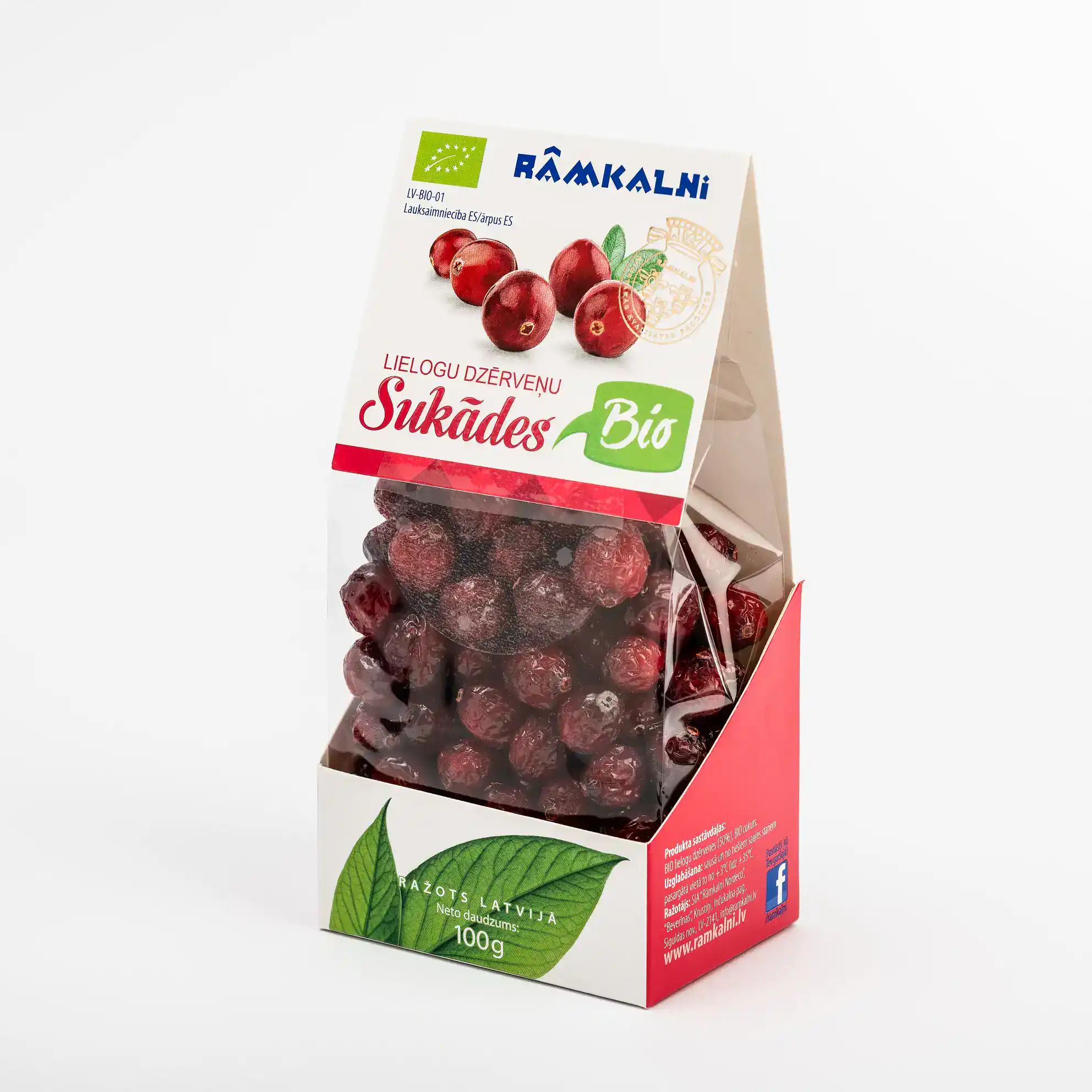 BIO lielogu dzērveņu sukādes, 100 g — attēls 2