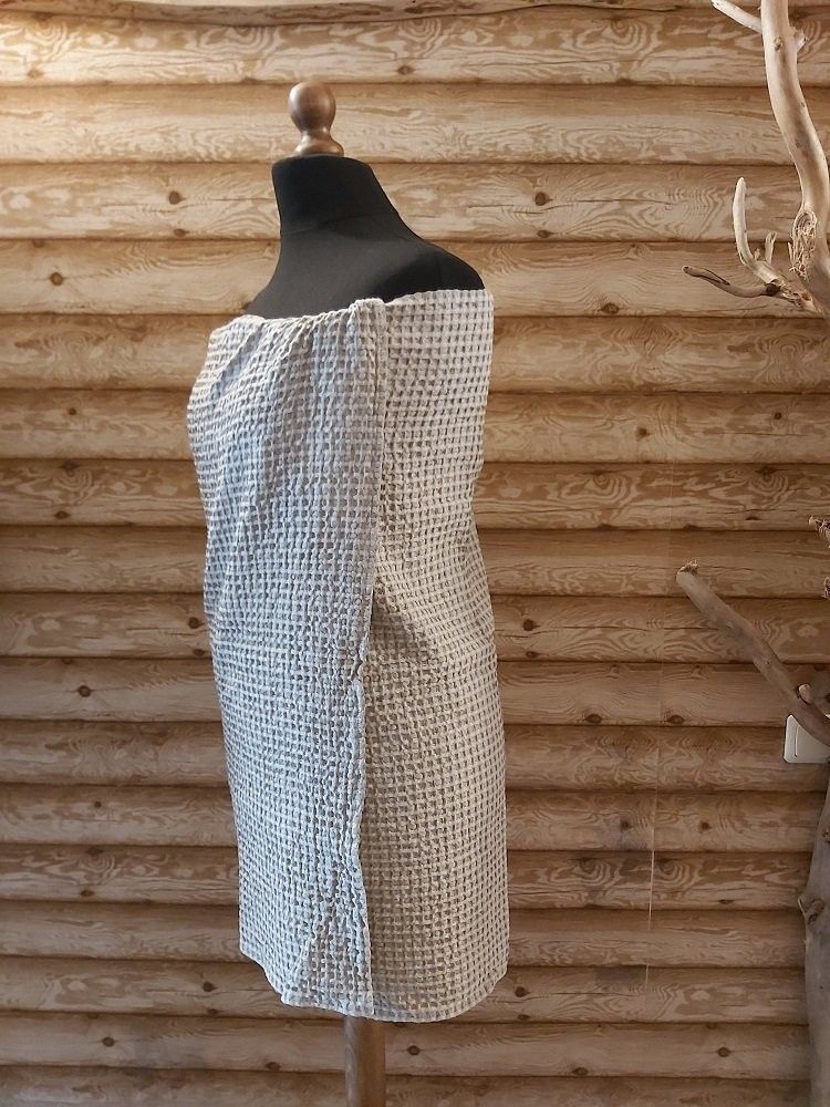 Dvielis Latvaslini, vannas, lins / kokvilna, bēšā krāsā — attēls 4