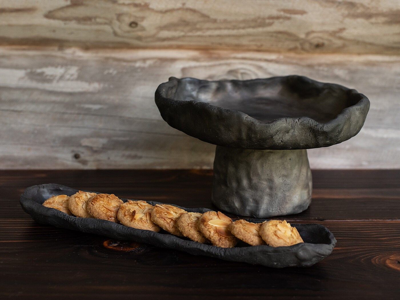 Augļu trauks Clay & Wood Design, 21 cm, keramika — attēls 3
