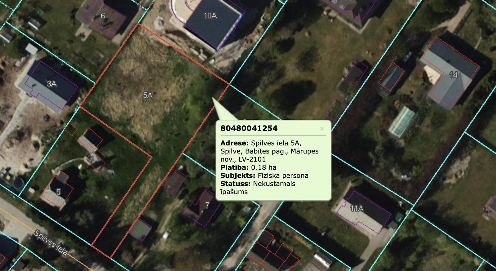 Zemes gabals 1800 m², Spilves iela 5A, Babītes pagasts — attēls 3