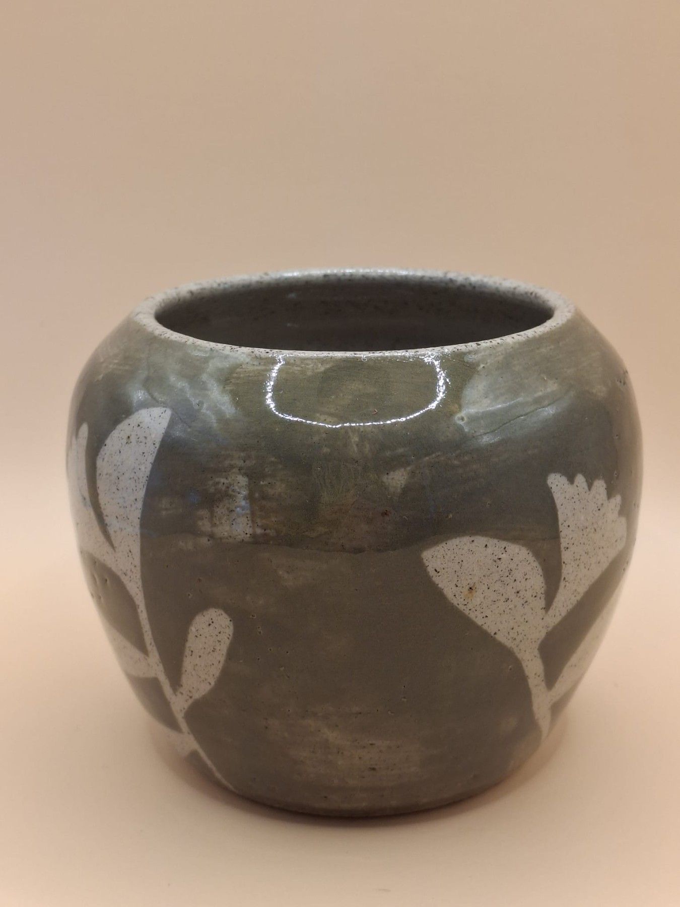 Vāze Lības keramika, augstums 10,5 cm, keramika, zaļā krāsā — attēls 2