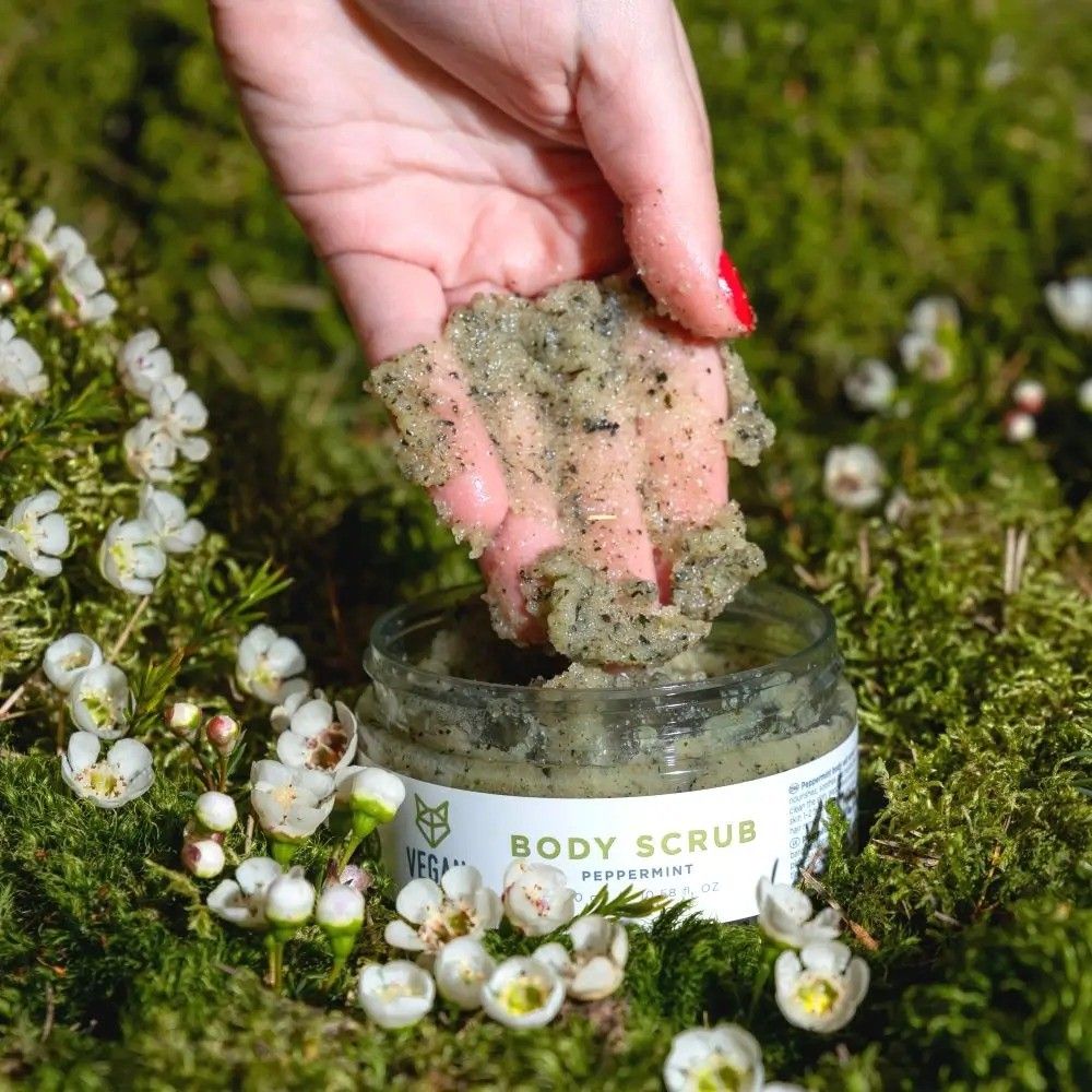 Ķermeņa skrubis Vegan Fox, piparmētru aromāts — attēls 3