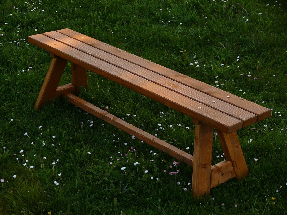 Dārza krēsls UZKURI, sols, platums 160 cm, augstums 40 cm — attēls 2