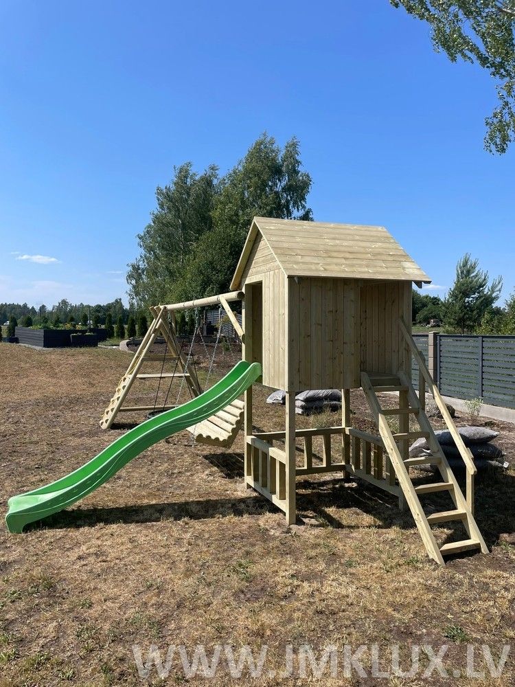 Rotaļu komplekss JMK LUX, platums 3,5 m, garums 7 m, koks — attēls 4
