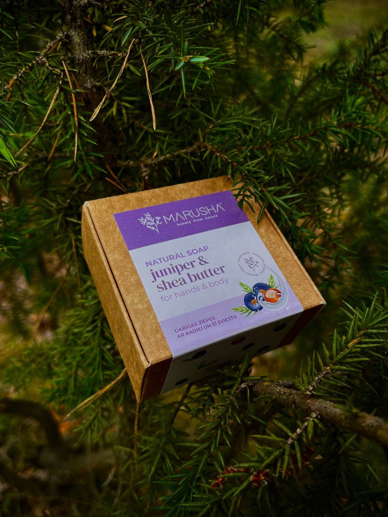 Cietās ziepes MARUSHA, koksnes aromāts, 85 g — attēls 4