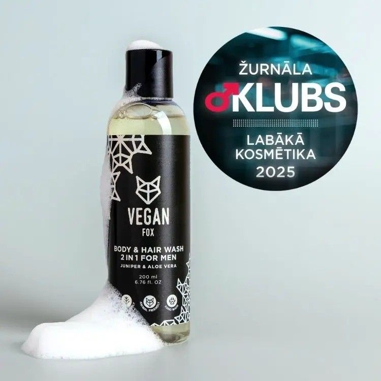 Dušas želeja Vegan Fox, koksnes aromāts, 200 ml, vīriešiem — attēls 2