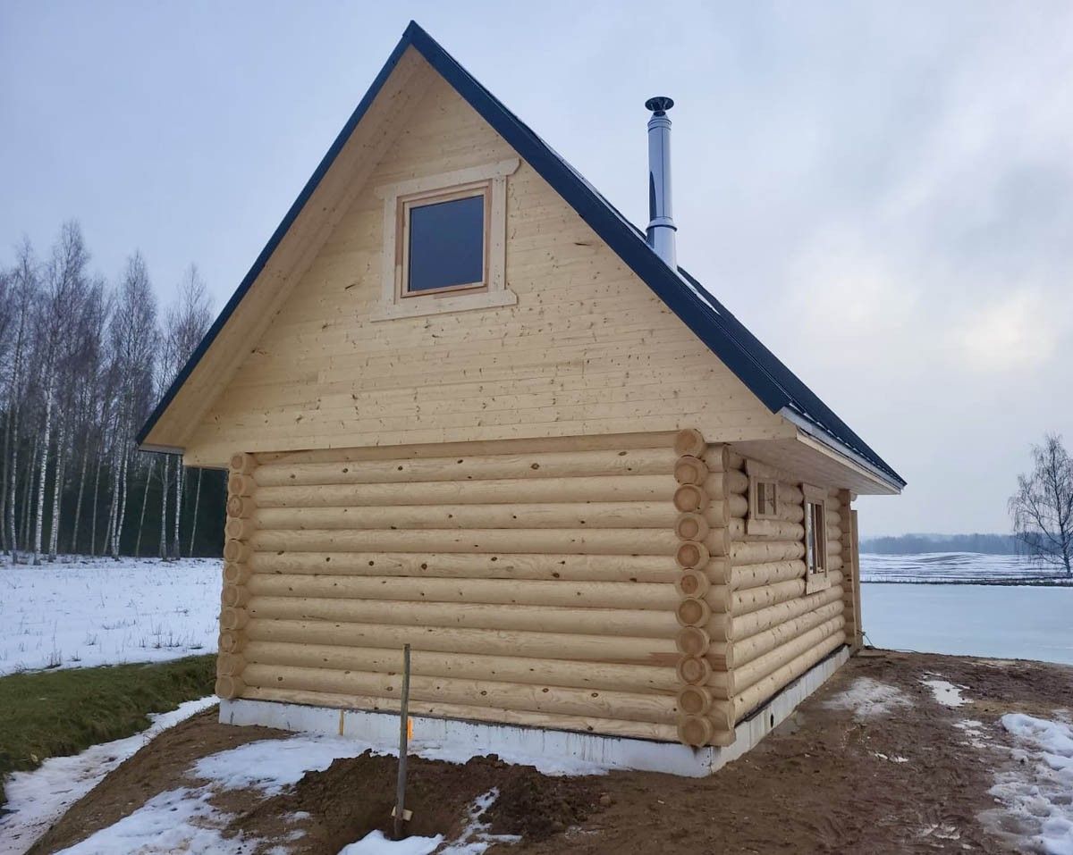 Guļbūves pirts, malkas krāsns, 68 m² — attēls 2