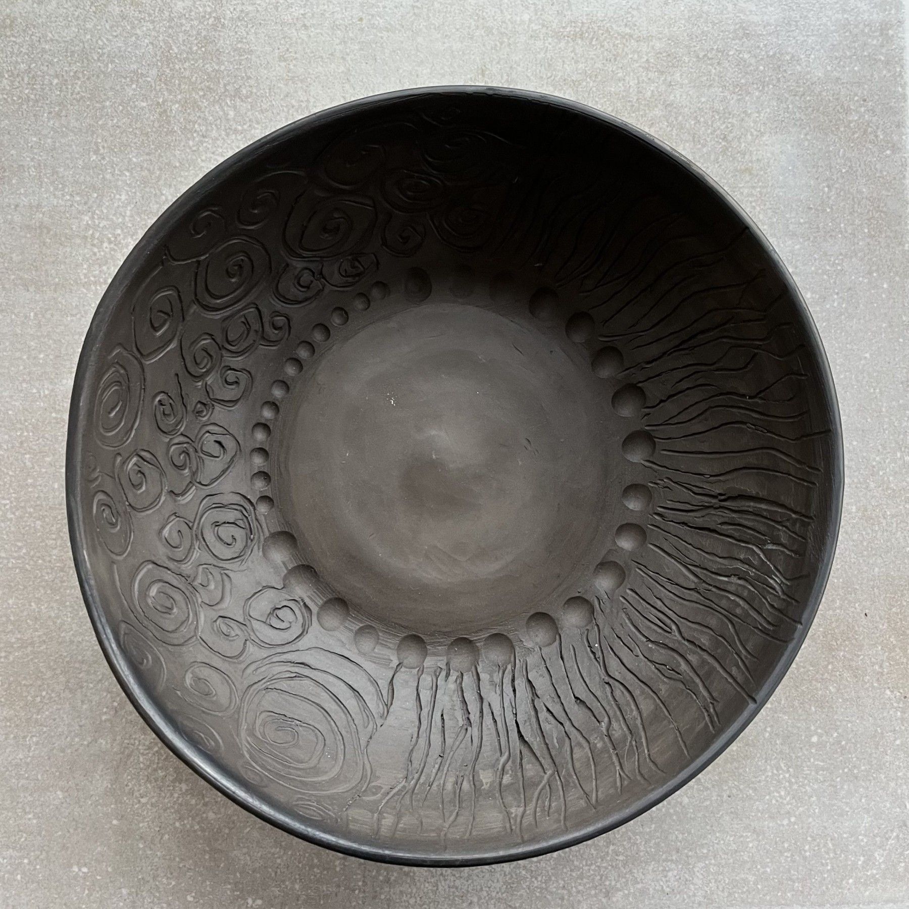 Bļoda Inga Pērkons, 19 cm, keramika, melnā krāsā — attēls 2