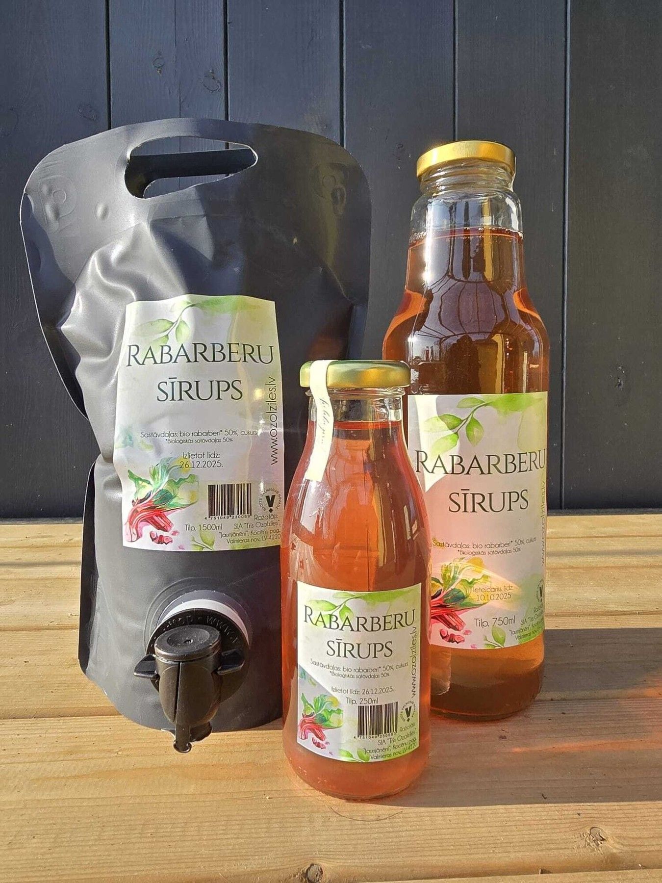 Sīrups Ozolzīles, rabarbers, 750 ml — attēls 2