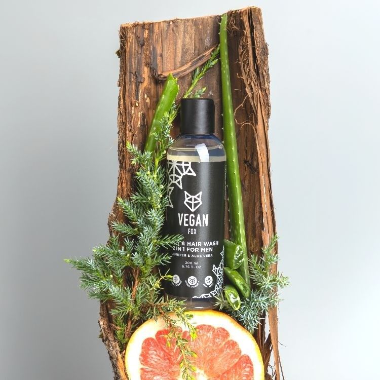 Dušas želeja Vegan Fox, koksnes aromāts, 200 ml, vīriešiem — attēls 3