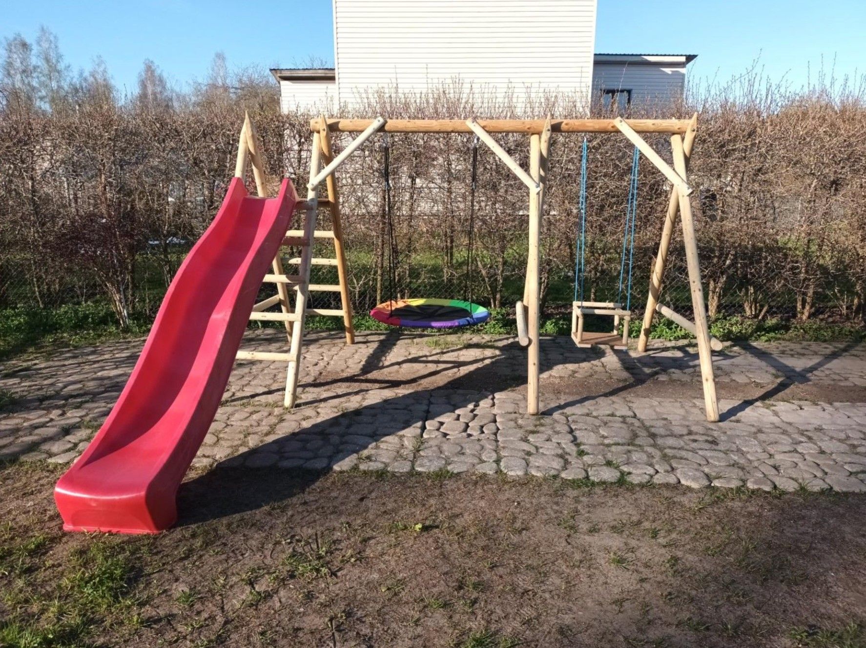 Rotaļu komplekss, platums 2,2 m, garums 3,7 m, koks — attēls 2