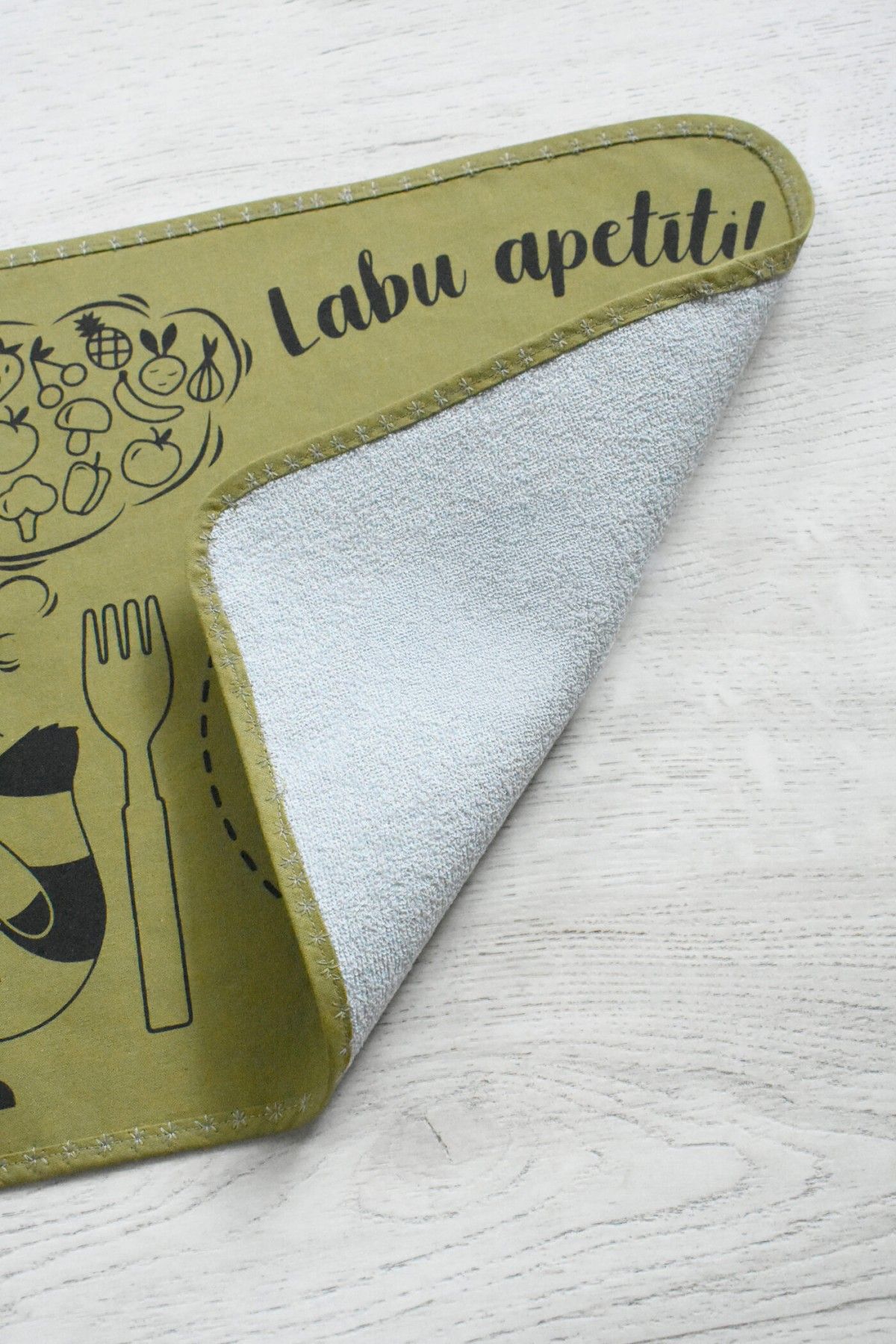 Galda paliktnis Madeira Handmade, kokvilna, zaļā krāsā — attēls 2