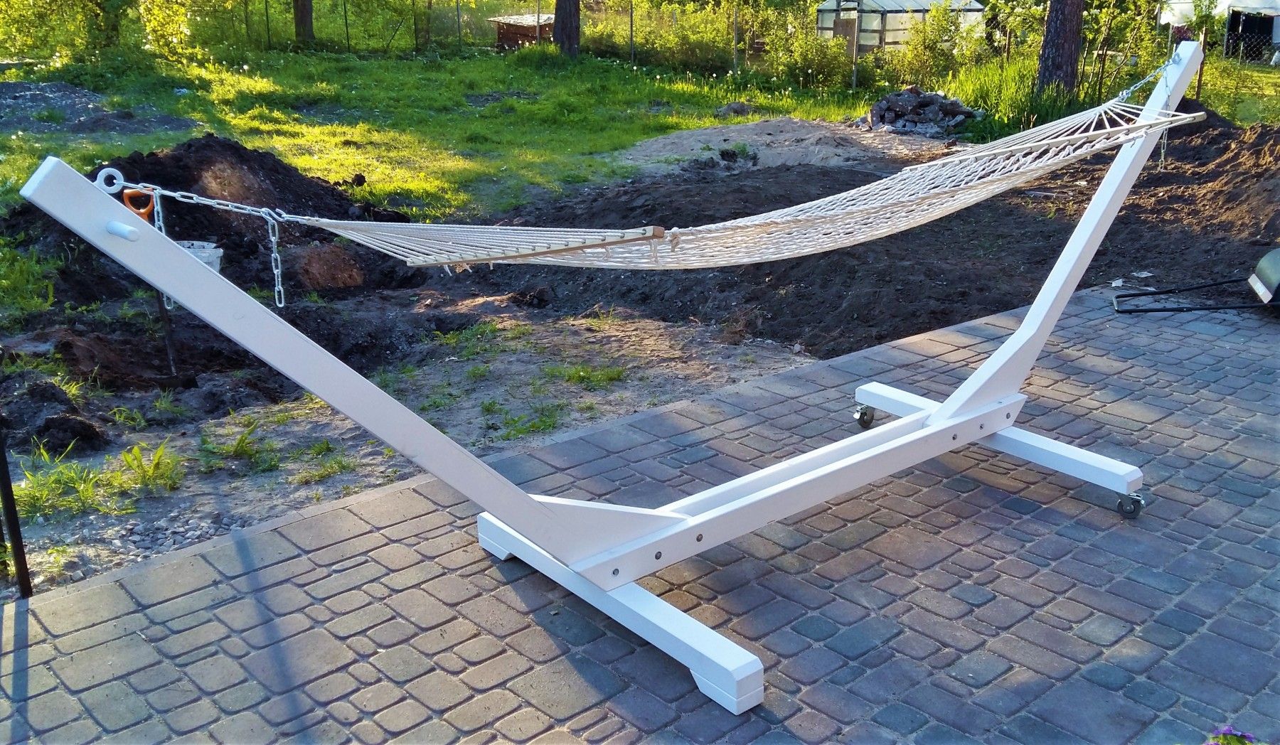 Šūpuļtīkla statīvs DKAwood, 150 kg, koks — attēls 2