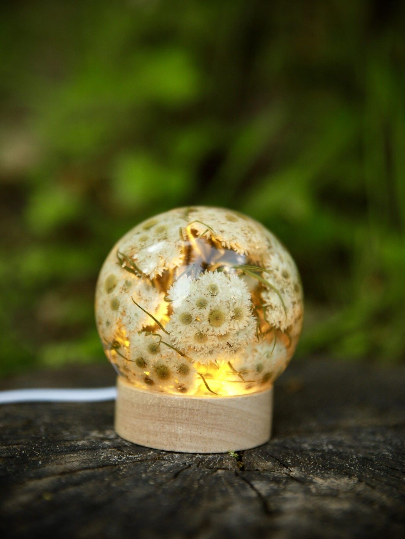 Galda lampa SpiiidBotanics, silti balta, dzeltenā krāsā — attēls 3