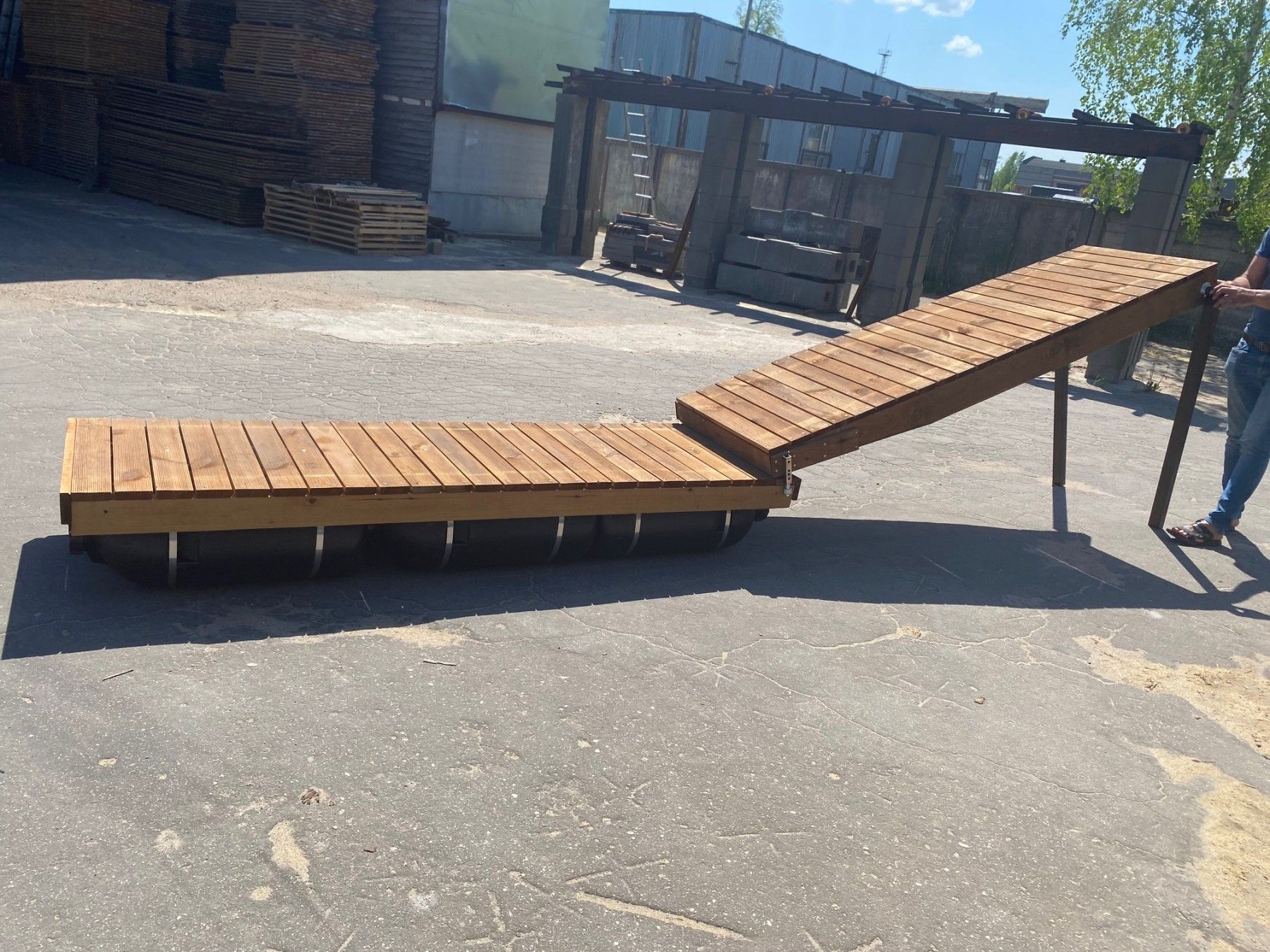 Dārza dekors Balustrāde, pontons / laipa, platums 75 cm — attēls 4