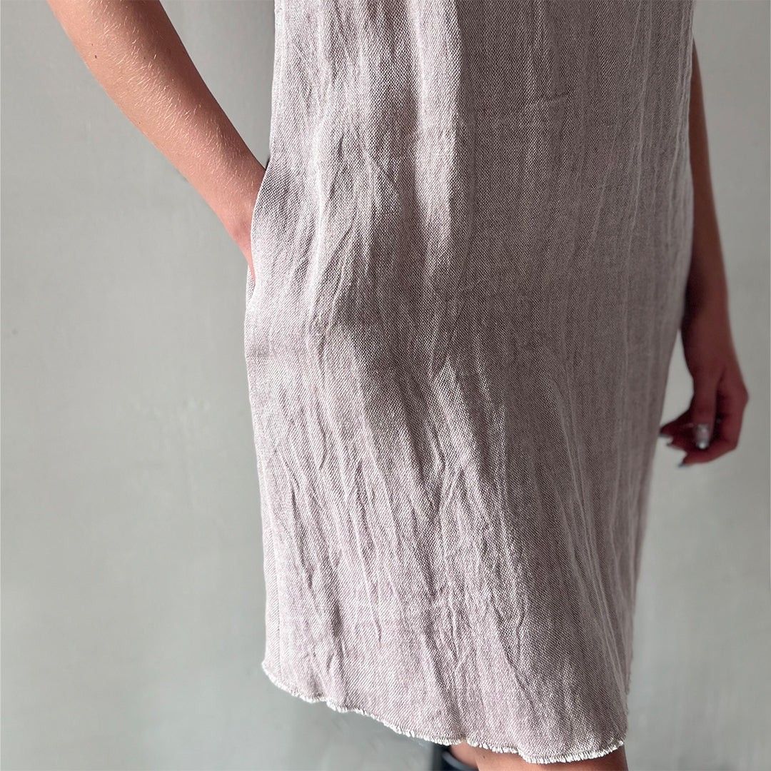 Kleita Studio Natural, M, lins, rozā krāsā — attēls 4