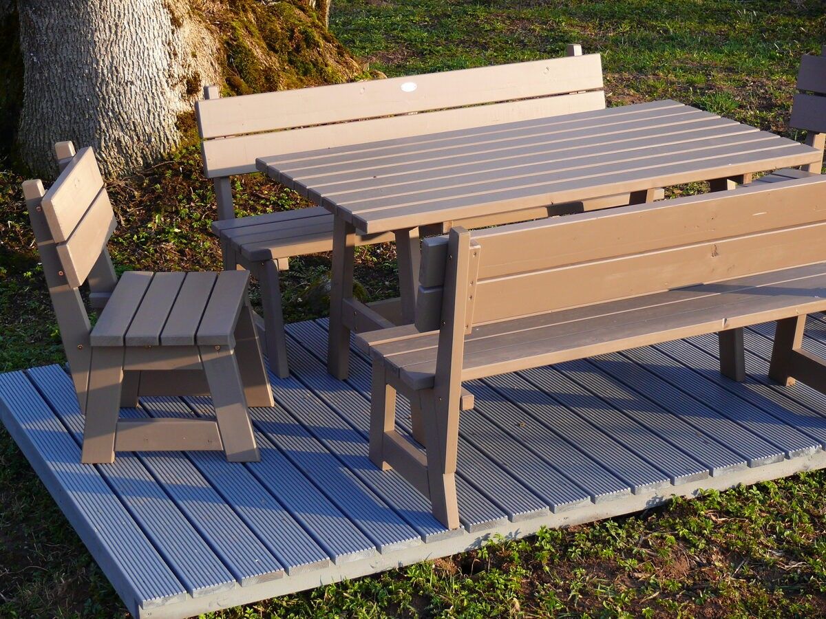 Dārza galds UZKURI SAVI, platums 85 cm, garums 159 cm, koks — attēls 2