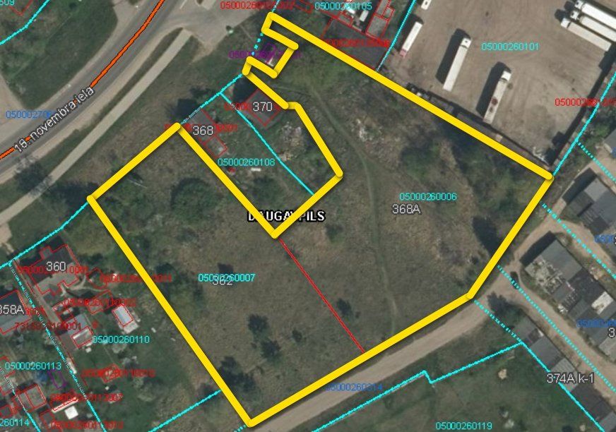 Zemes gabals 7571 m², 18. novembra iela, Daugavpils — attēls 2