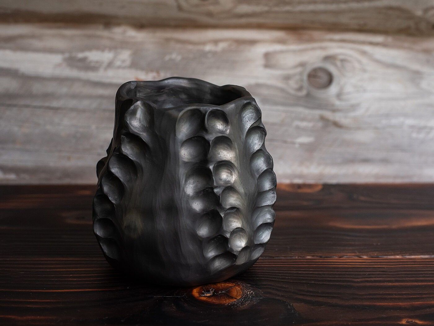 Vāze Clay & Wood Design, augstums 12 cm, keramika — attēls 3