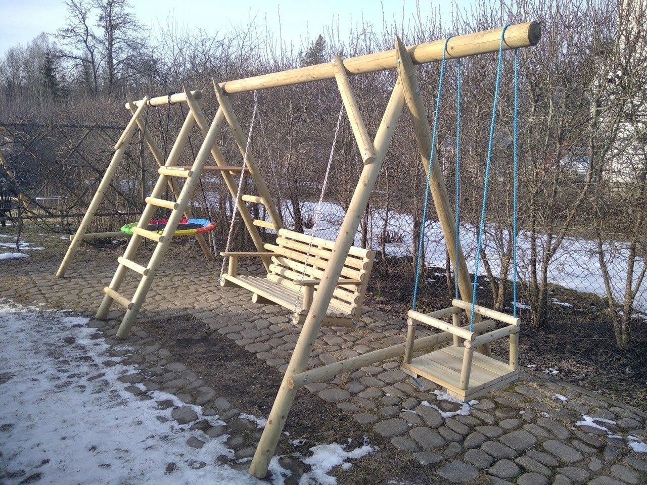 Rotaļu komplekss, platums 2,1 m, garums 5,6 m, koks — attēls 2