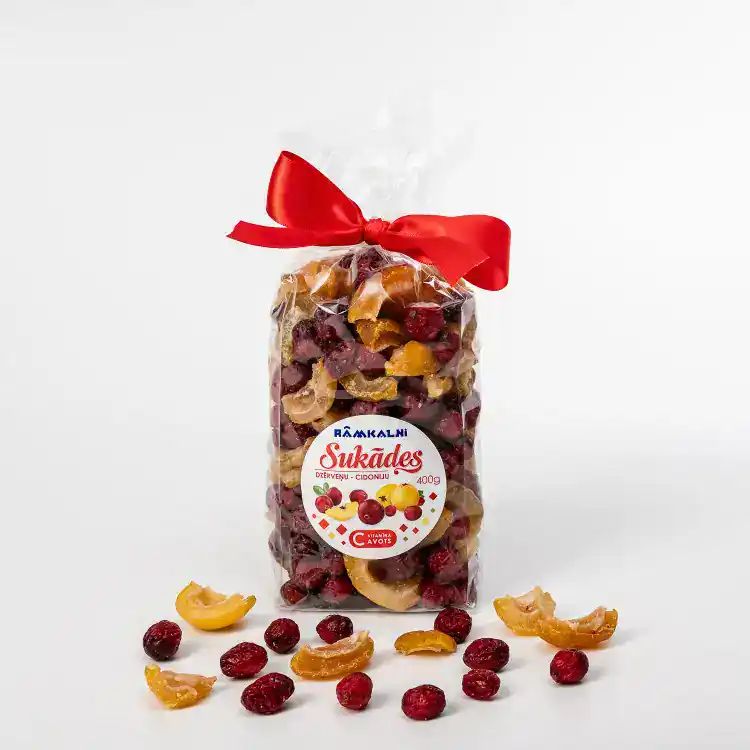Lielogu dzērveņu un krūmcidoniju sukādes, 400 g — attēls 3