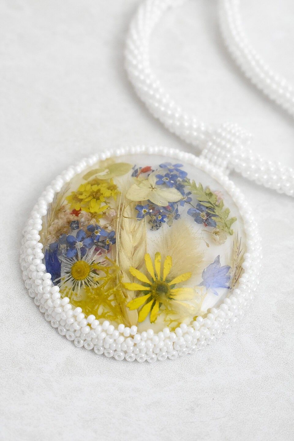 Kulons Madeira Handmade, baltā, dzeltenā, zilā krāsā — attēls 4