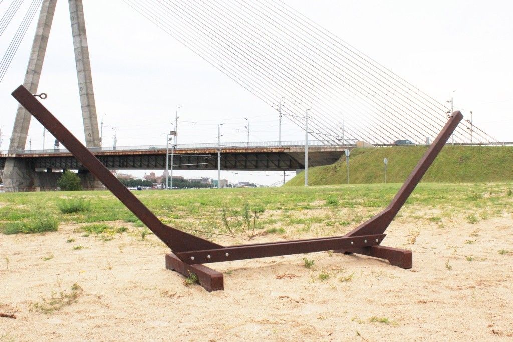 Šūpuļtīkla statīvs DKAwood, 150 kg, koks — attēls 4
