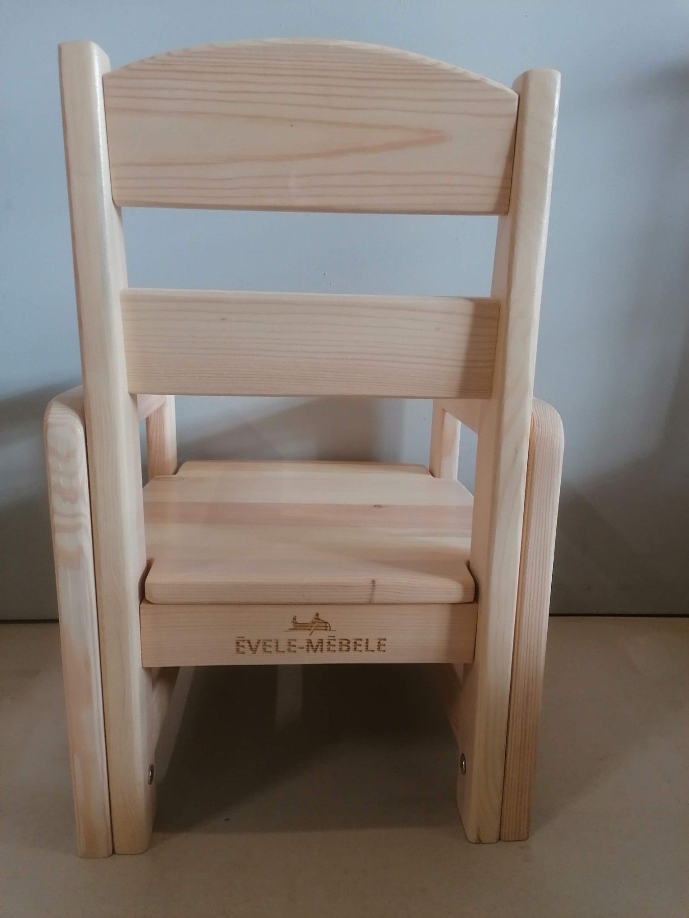 Bērnu galdiņš / krēsliņš Ēvele Mēbele, koks — attēls 2