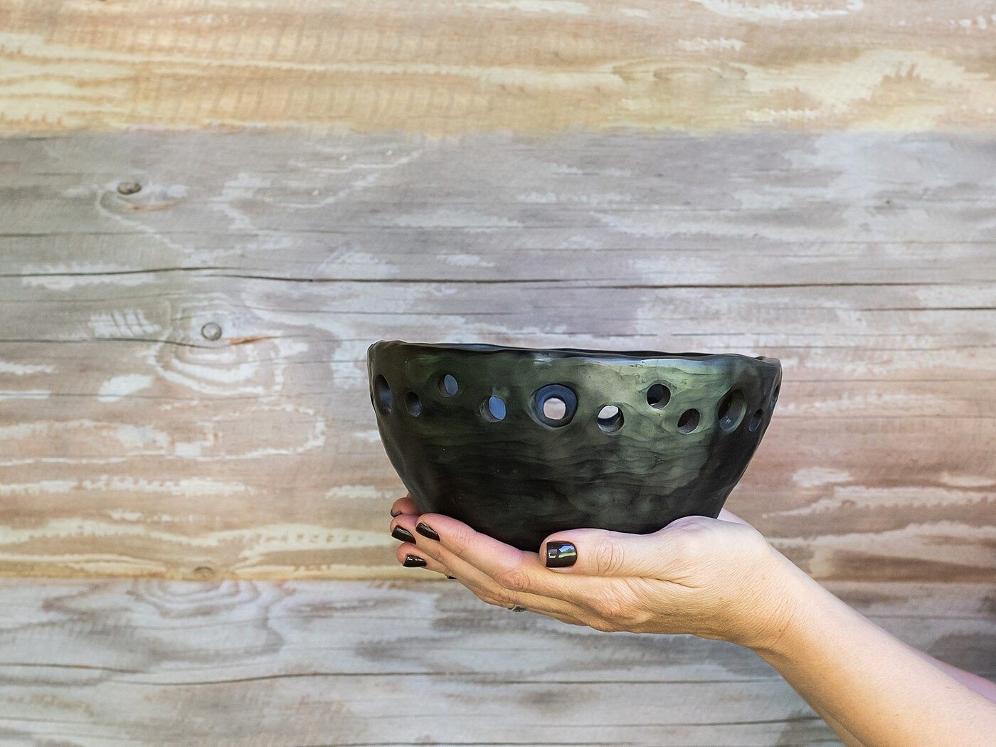 Servēšanas bļoda Clay & Wood Design, 19 cm, keramika — attēls 4