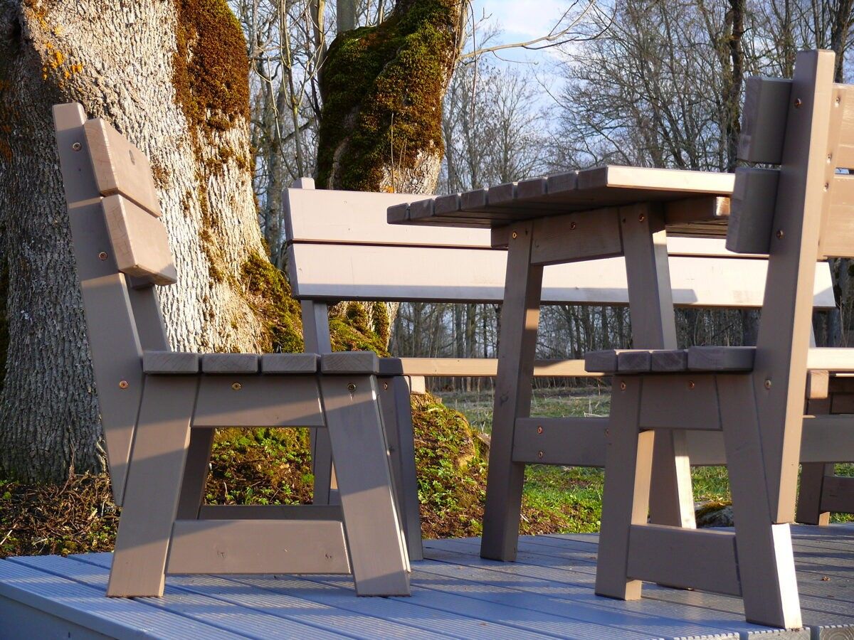 Dārza galds UZKURI SAVI, platums 85 cm, garums 159 cm, koks — attēls 3