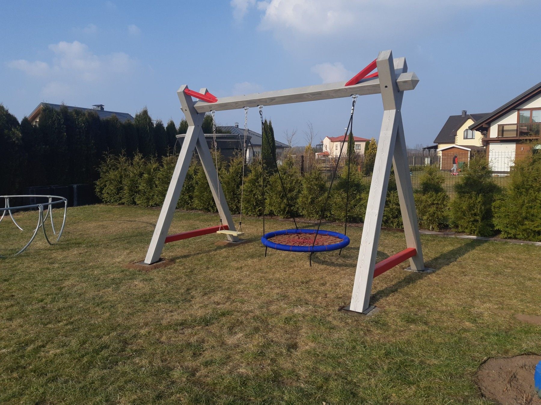 Ligzdas šūpoles Timber Dream, koks, pelēkā krāsā — attēls 3
