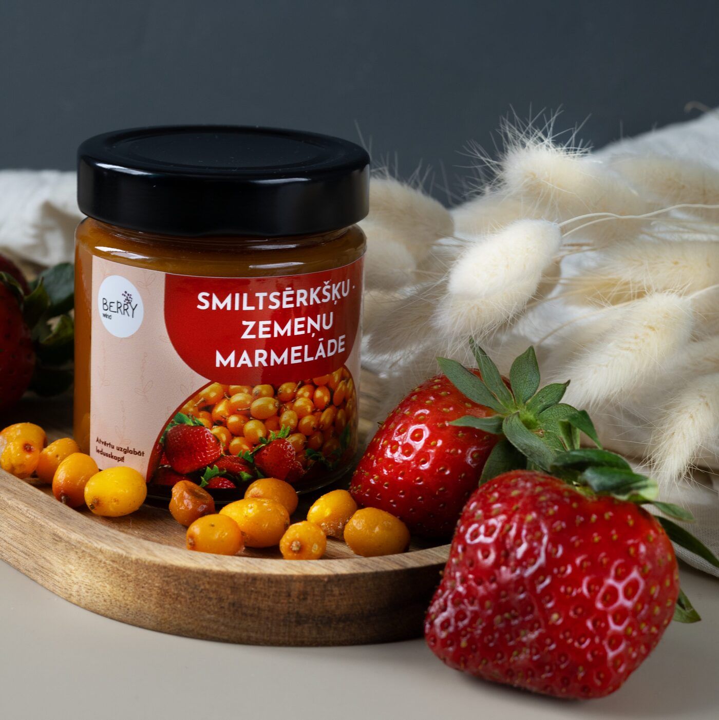 Smiltsērkšķu–zemeņu marmelāde, 200 ml