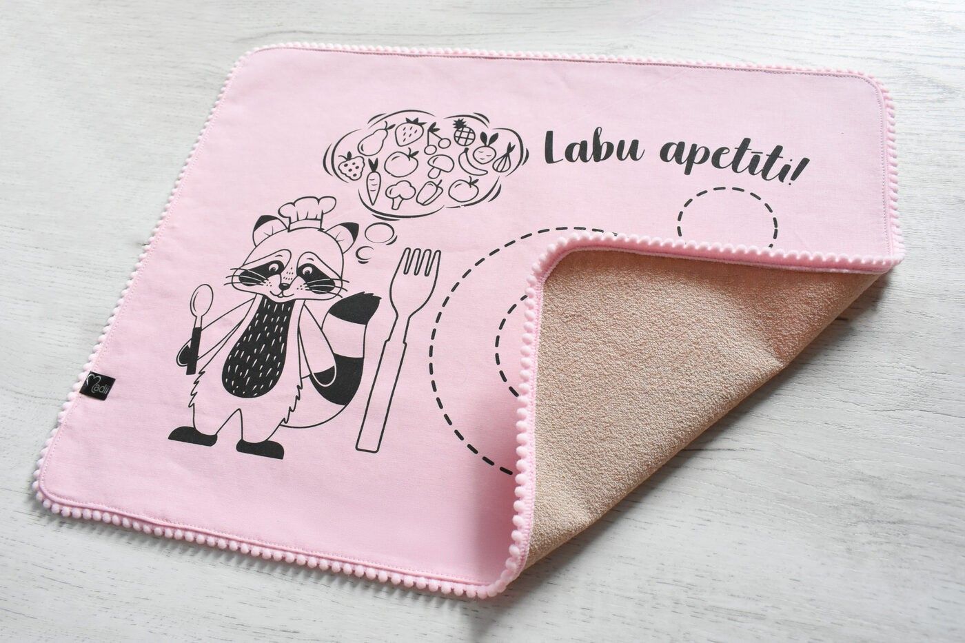 Galda paliktnis Madeira Handmade, kokvilna, rozā krāsā — attēls 3