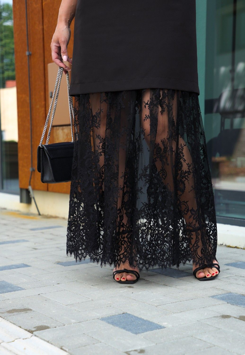 Svārki DEJAMOON, XS, M, XL, maksi, mežģīnes — attēls 5